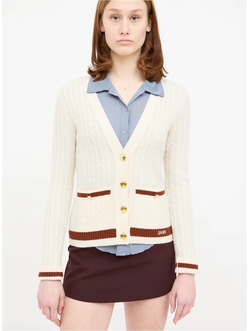 GANNI cardigan- Cream